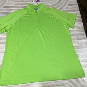New Page & Tuttle Top Size L Mock Neck Quarter Zip Short Sleeve Golf Shirt